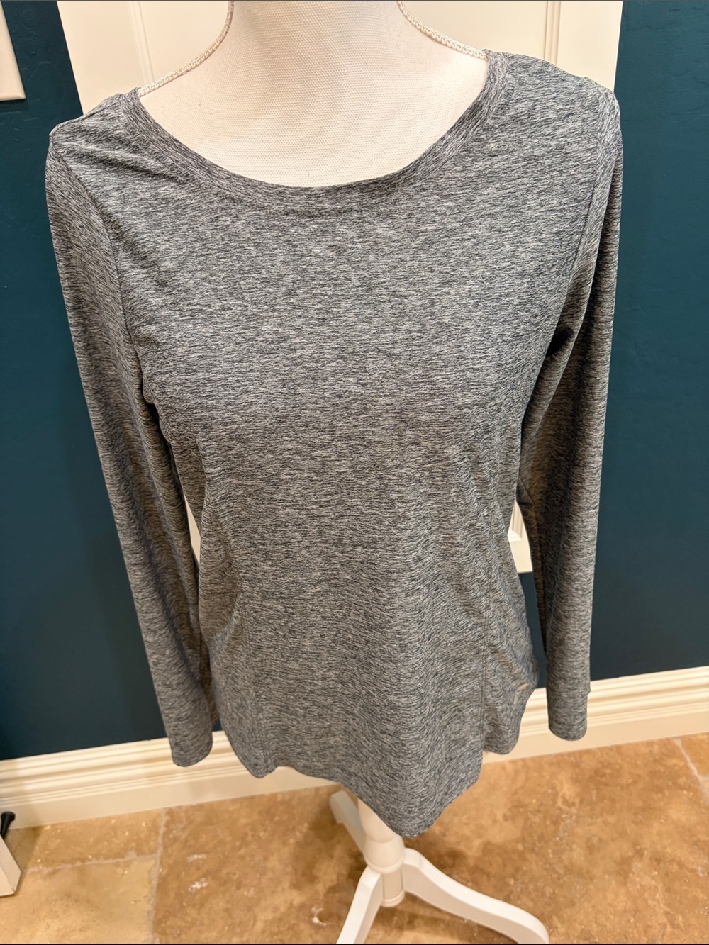 Marika gray long sleeve yoga top